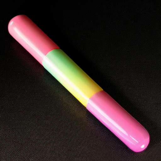 An elegant mystical pastel rainbow hued wand on a solid black background