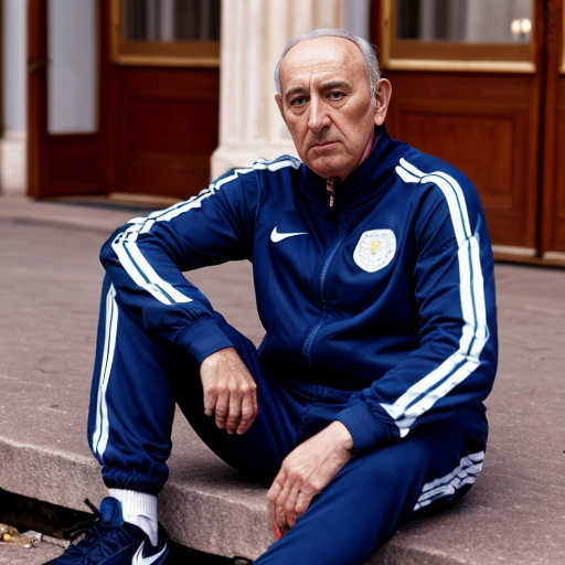 Francisco Franco with a nike tracksuit and an Iphone 17 pro max 