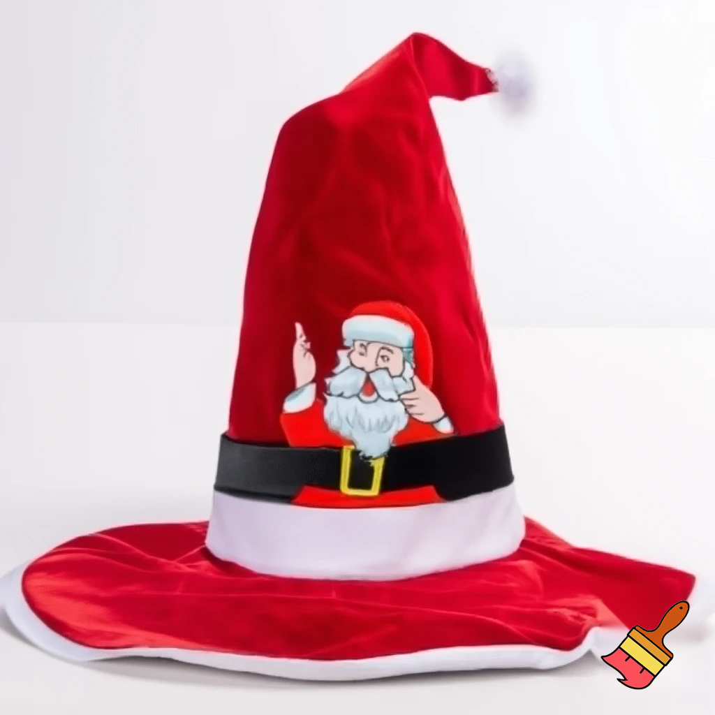 Christmas wizard hat read velvet Santa Claus hat