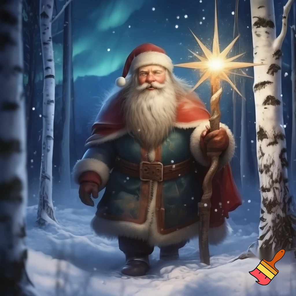 Santa Claus Russia, Santa Claus walking stick with a star