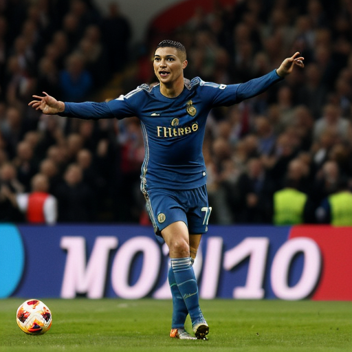 ronaldo doing russian dance with a hat

