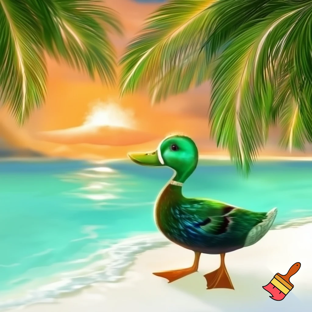 pato de boracha verde