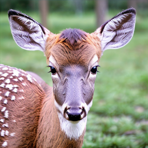 prisoner deer with serious face, scars and lineup
