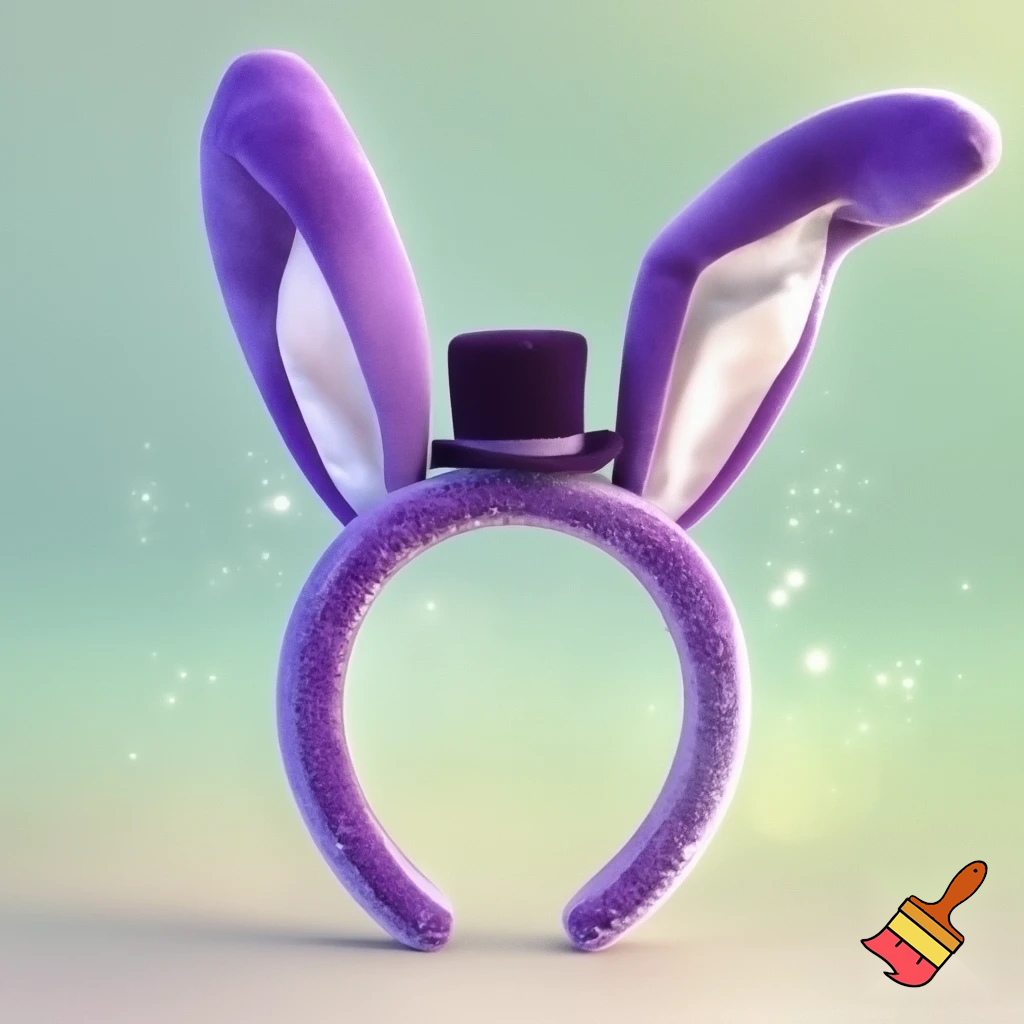 Easter bunny headband velvet Easter bunny, bunny ears, purple and white bunny velvet headband Easter bunny ears headband top hat