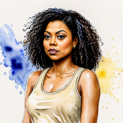Taraji P. Henson as an FBI one beige fur jacket and yellow beige tank top red and yellow dots and blue jeans with long curly thick hair 20th Century Fox spray sprinkling water TNT stone smoker *punch*



