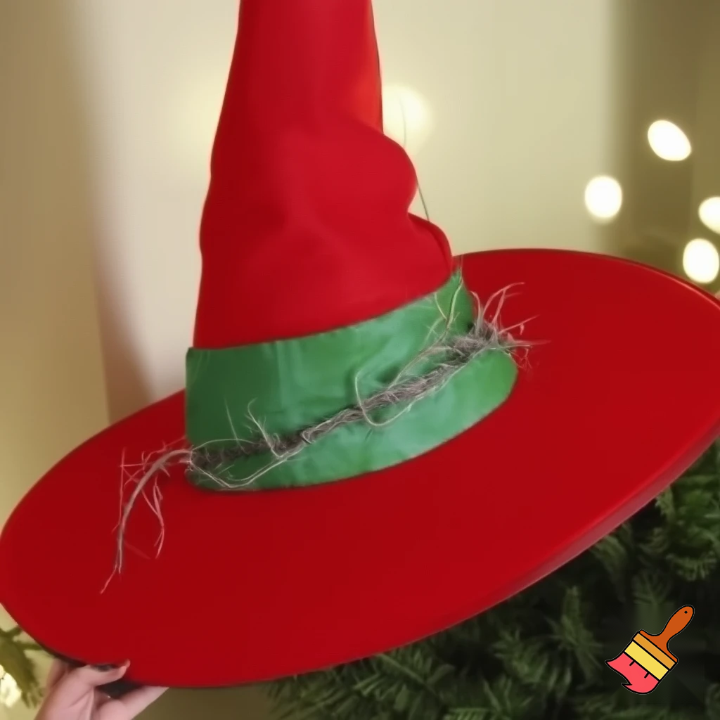 A witches hat, Christmas witches hat red