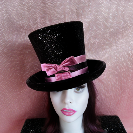 Special top hat special one a velvet special a velvet special velvet black, black black purple and pink glitter