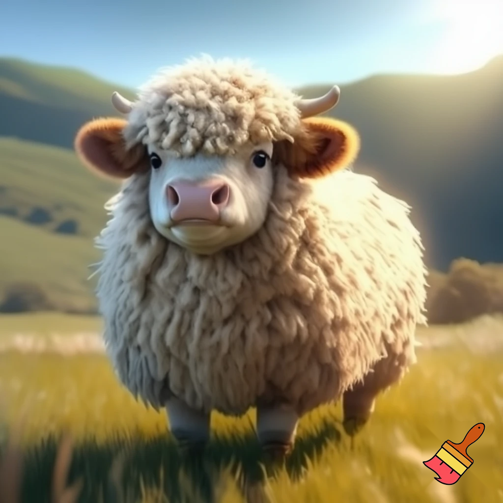 cow with sheep skin 