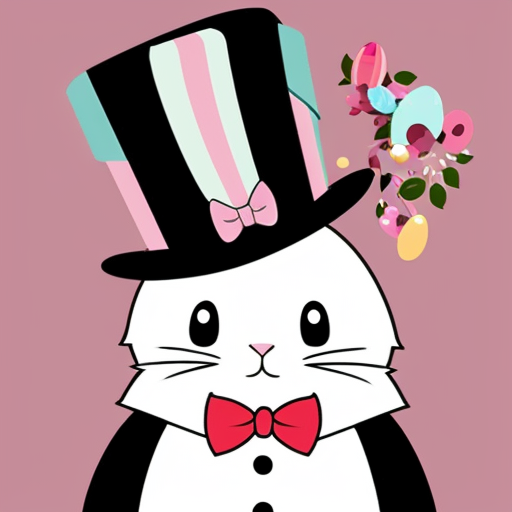 Easter bunny mascot top hat costume Easter bunny top hat