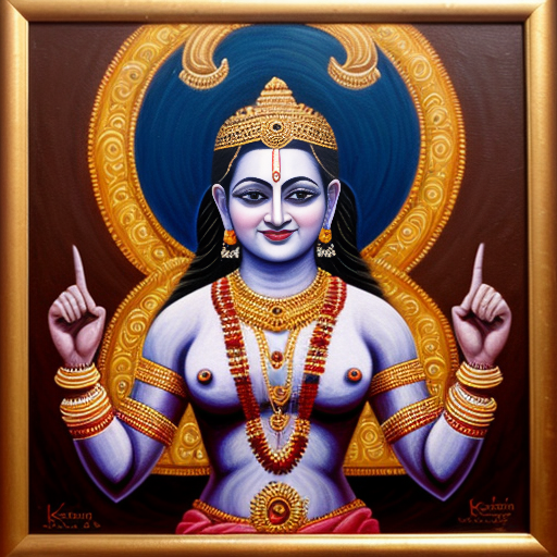 Krishna thankga painting 