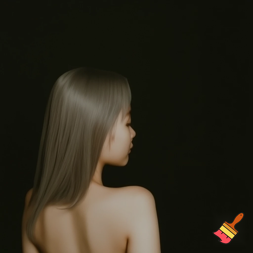 Korean hot naked girl from back Fac towards me