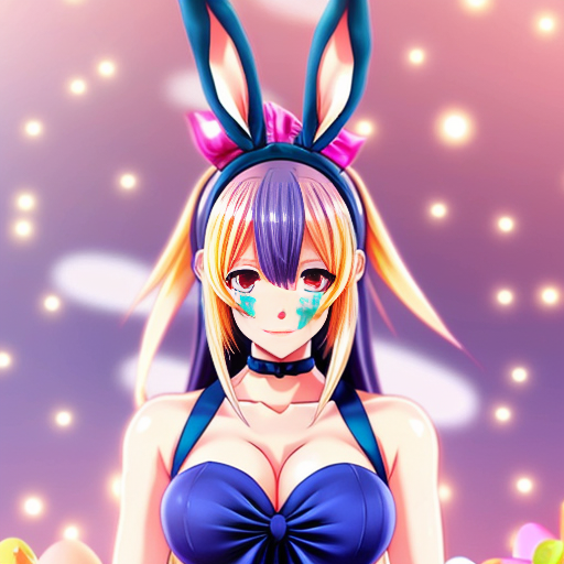 Top hats, Easter bun ears headband with bunny ears multicolour