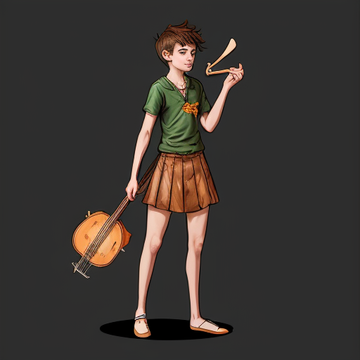 teenager lyrebird anthropomorph ttrpg instrument