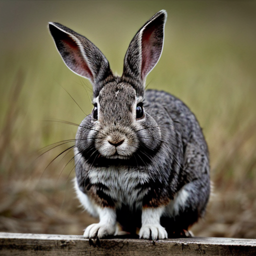 feral rabbit taking a mugshot looking sinister and looking VERY  menacing and smirking.