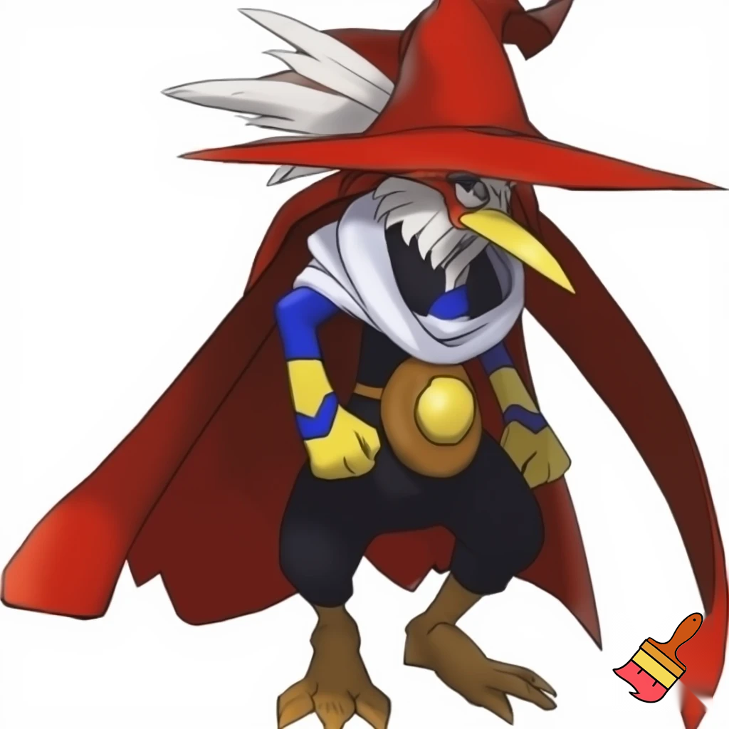 The pokemon Ledian dressed as a red mage from Final Fantasy 14