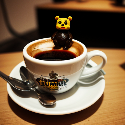 gummibär, coffee, background