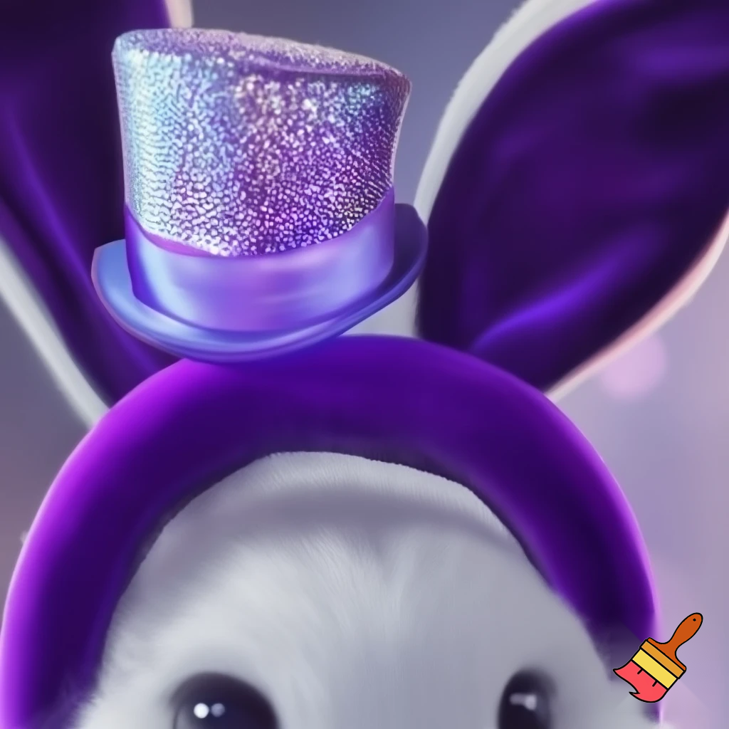 Easter bunny headband velvet Easter bunny, bunny ears, purple and white bunny velvet headband Easter bunny ear top hat ear headband glitter