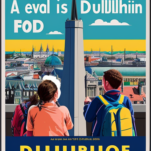 a poster about a school trip to dublin, ireland
