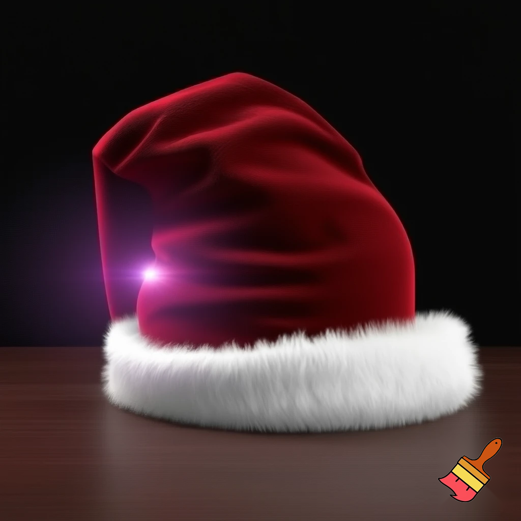 A wizard Santa Claus hat read✨✨🎄💫 velvet a wizard hat