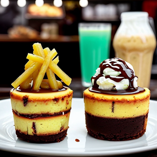 create a poster for food stall both are different food items "cheesecake and Goli soda"