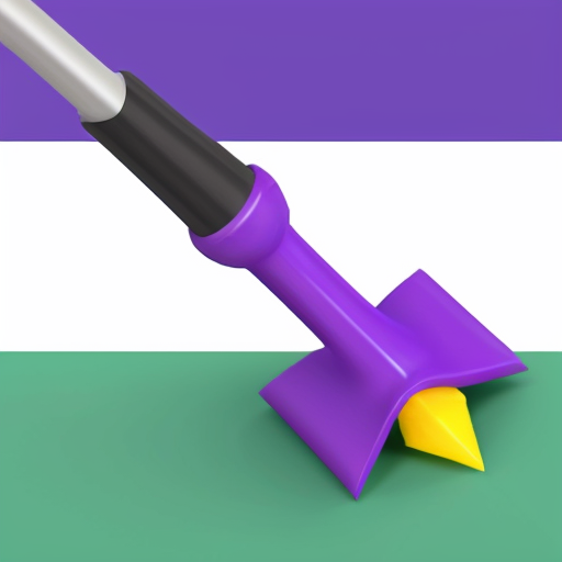 create a blue to purple arrow with the tip point up