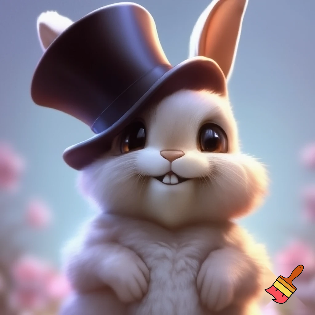 Easter bunny mascot costume top hat