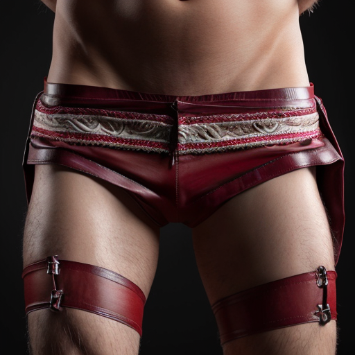 The clothing this body wore was different from that of the traditional gumental garb. He did not wear any long flowing robes. Instead, he wore a shirt and pants that were made of large dark red leather strips, which had been stitched together at a bent angle so that the strips pointed downward along the belly, the arms, and the legs. It had a hood crafted in the same fashion. 