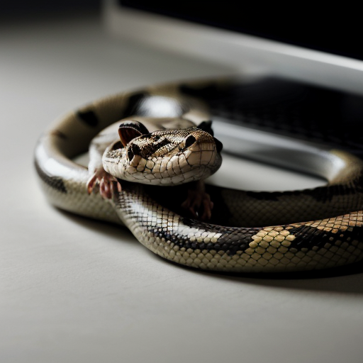 A realistic close-up scene: a snake tightly coiled around a computer mouse. The snake’s body wraps the mouse smoothly, emphasizing the shape of the mouse and the texture of the snake’s scales. The computer mouse is the main focal point, sharp and clearly visible within the snake’s coils. The background is completely blurred and indistinct, no visible objects or environment details. Shallow depth of field, soft studio lighting, high realism, detailed textures, calm but tense atmosphere, focus on the interaction between the snake and the mouse.
clean composition, centered subject, product-style photography, neutral color palette