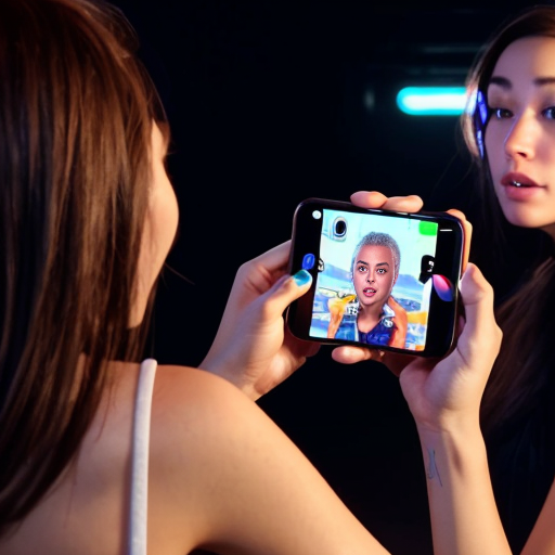 Goretzka play game on apple phone and Vanessa play game on apple phone at the nightclub 