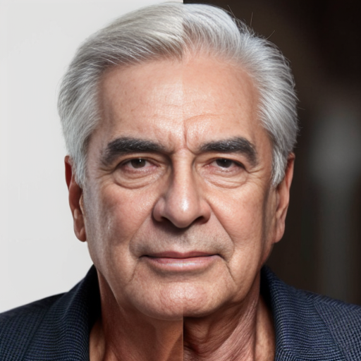 Please create a photo of a man in his 60s whose looks are similar but not identical to sashi kapoor(Bollywood star from the 70s) 