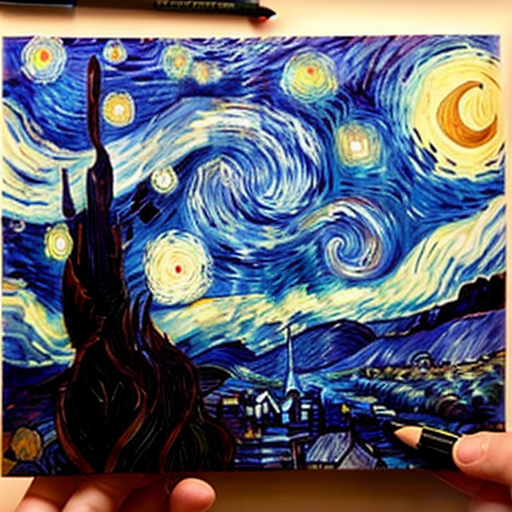 Can you draw me a starry night with a phoenix and fox?