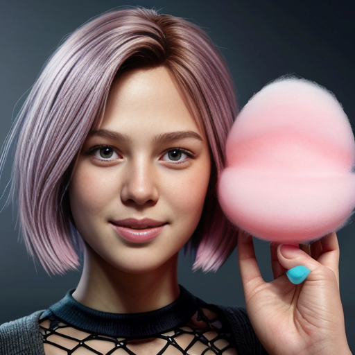 make a cartoon character that is a cotton candy