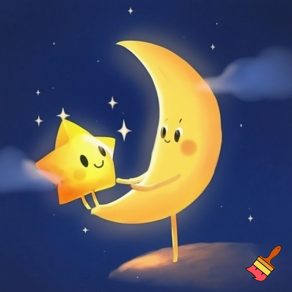 Star and the moon cartoon