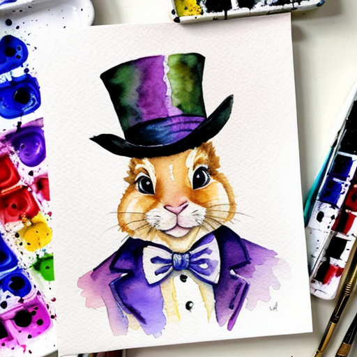 Easter bunny top hat purple and gold