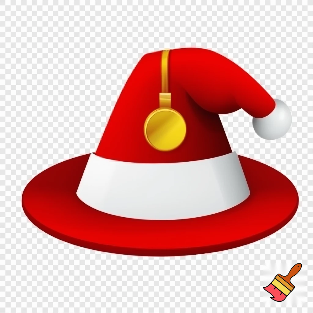 A wizard hat Christmas hat Santa Claus hat a hat gold medal
