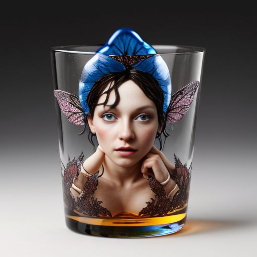 glass fairy, photorealistic