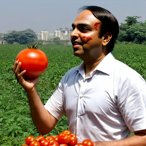 Ambani throwing tomato at people