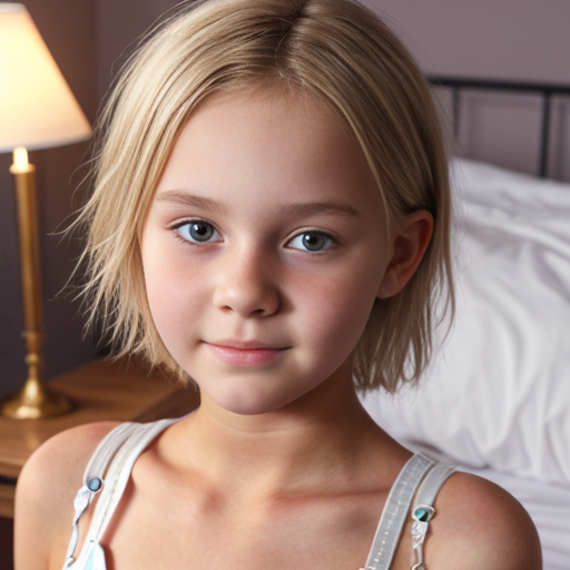 finnish teen girl sisters at night dress, very beautiful and eager, on the bedroom, short blonde hair, close up