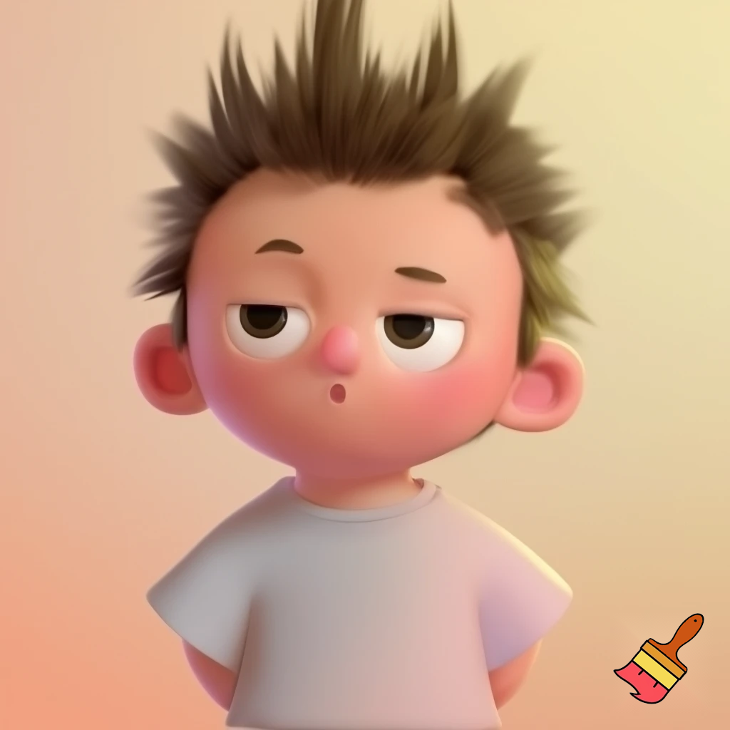 Chubby boy toilet brush haircut