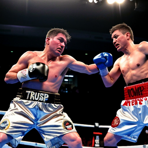 Trump knocking out Jimmy Kimmel in a boxing match