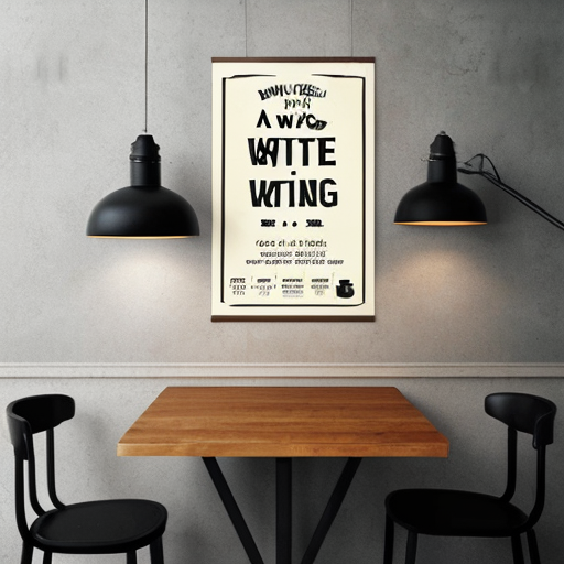 a poster for a wall on a cafe no writing only aura

