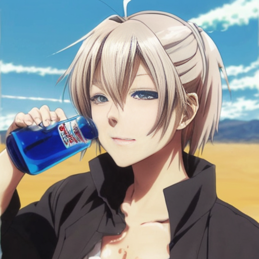 Hazme un personaje de anime en estado de materia liquido  química
