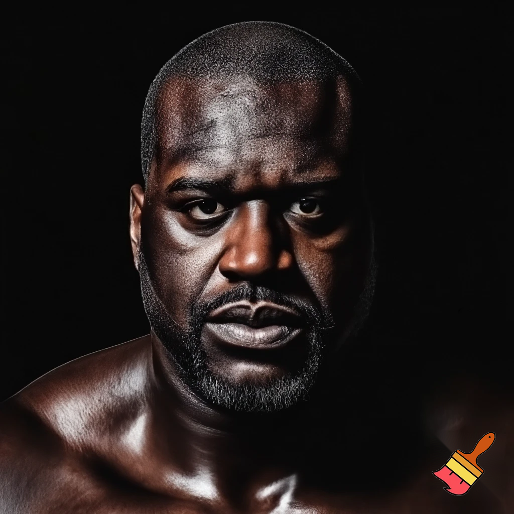 shaquille Oneal with charlie  kirks  face
