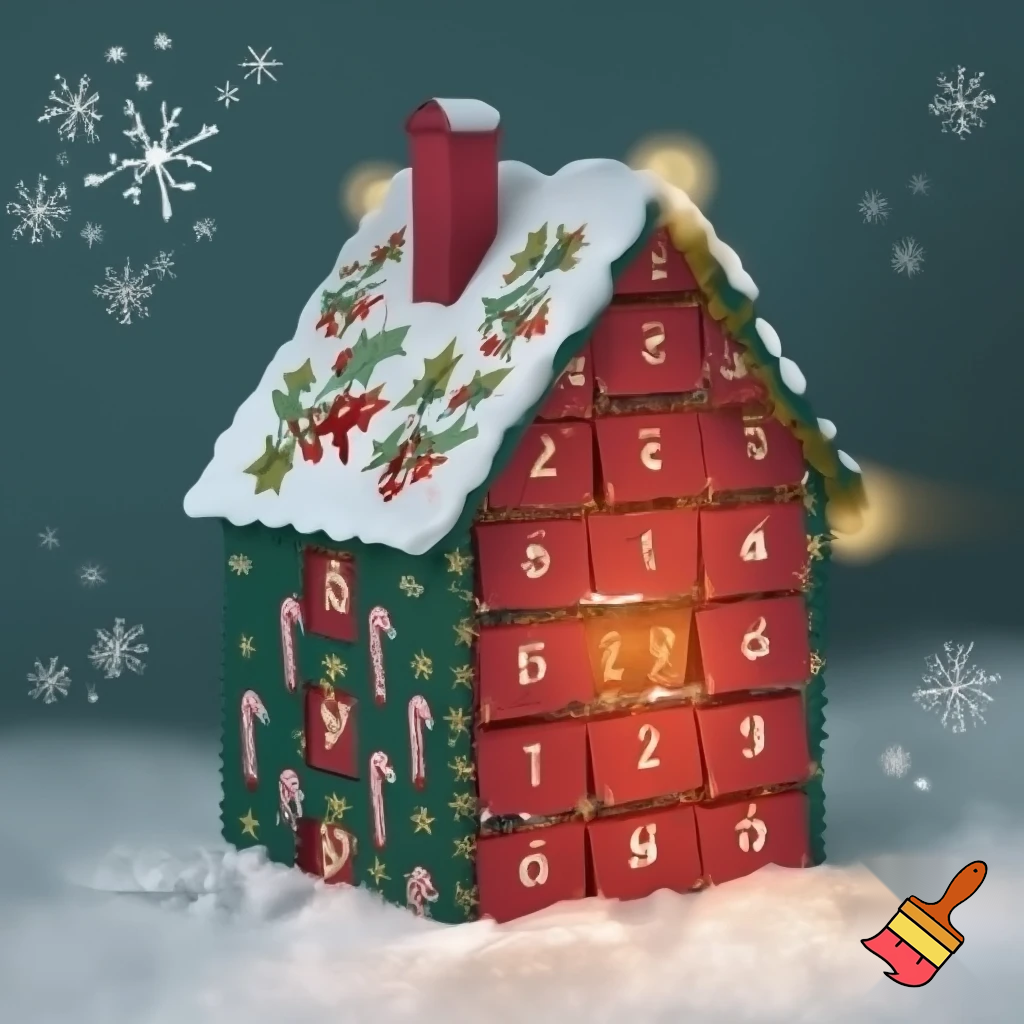 Chocolate advent calendar Numbers in the box a Christmas one hope the lead out how many days till Christmas? Christmas patterns countdown. 25.