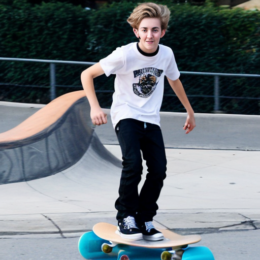 oli man dressed as a teen and riding a skateboard
