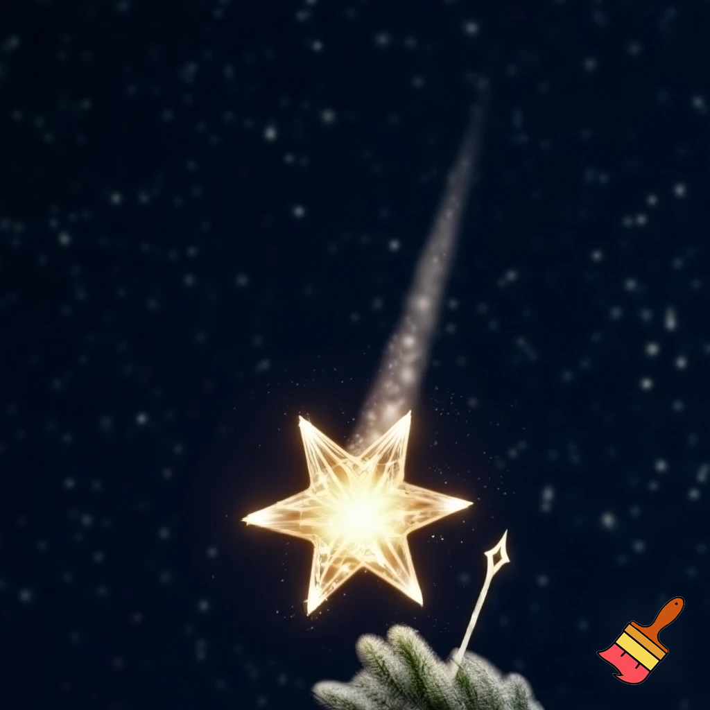A star Christmas star want magic wand💫