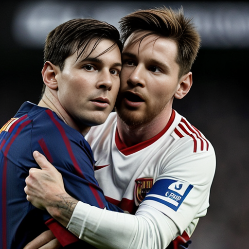 ronaldo hugging messi and both doing the griddy and a rat in a sock with sickness