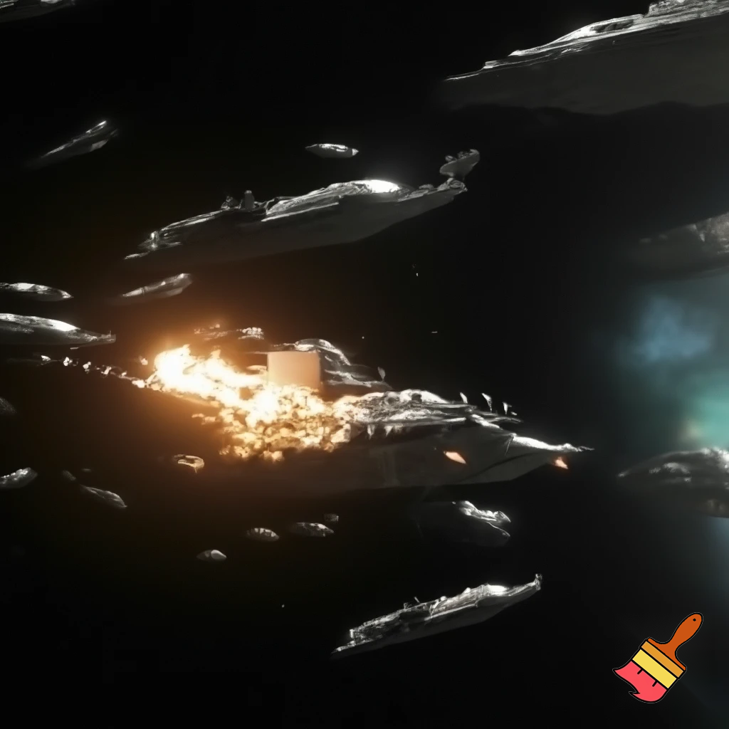 Spaceships in combat Clear focal point Strong sense of scale and motion