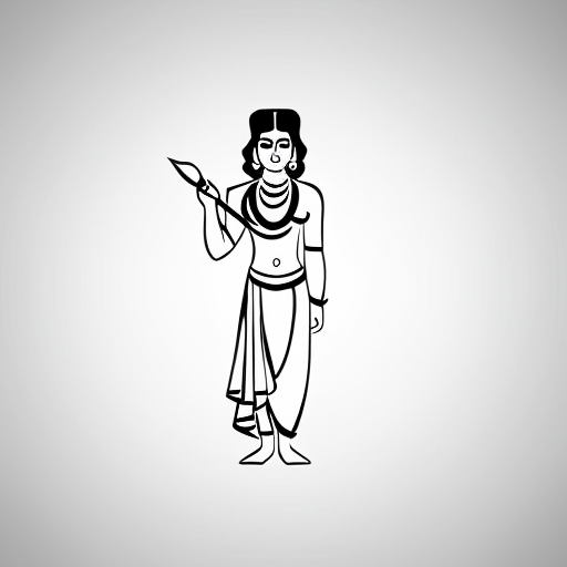 Simple krishna drawing 