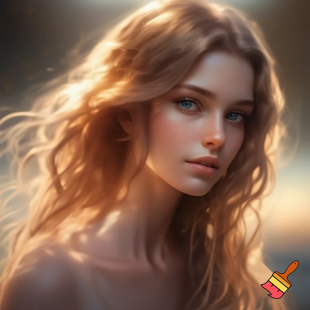 a girl with blond long hair